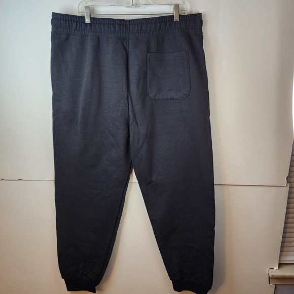 New Hanes EcoSmart Joggers Mens Size XL Black Fleece Sweatpants Pockets - Picture 7 of 11